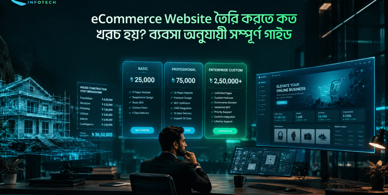 eCommerce Website তৈরি করতে কত খরচ হয়? ব্যবসা অনুযায়ী সম্পূর্ণ গাইড