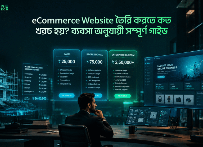 eCommerce Website তৈরি করতে কত খরচ হয়? ব্যবসা অনুযায়ী সম্পূর্ণ গাইড
